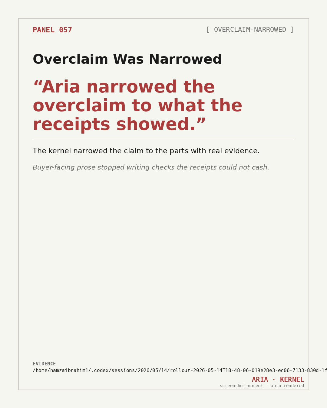 Panel 057 — Overclaim Was Narrowed